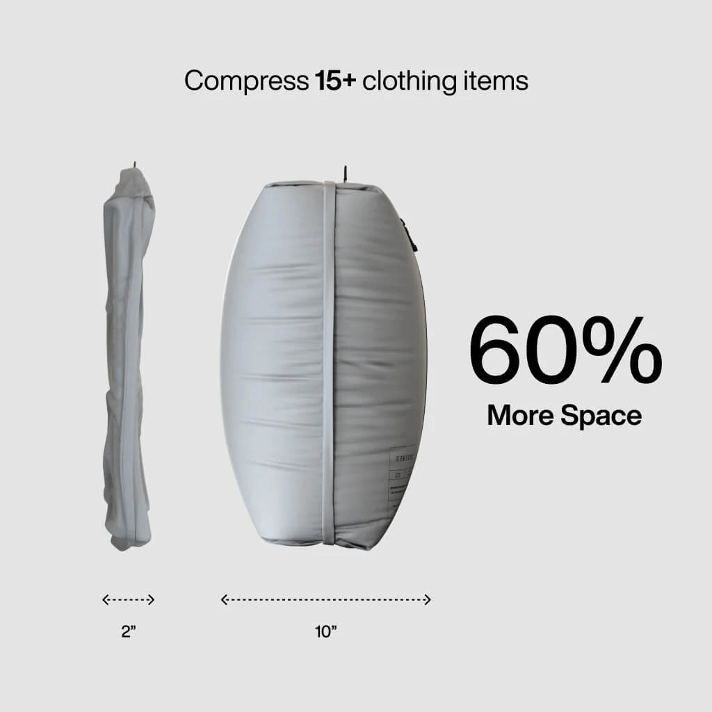Kit Airliss™ – Sac de compression BLANC+ Pompe à air rechargeable